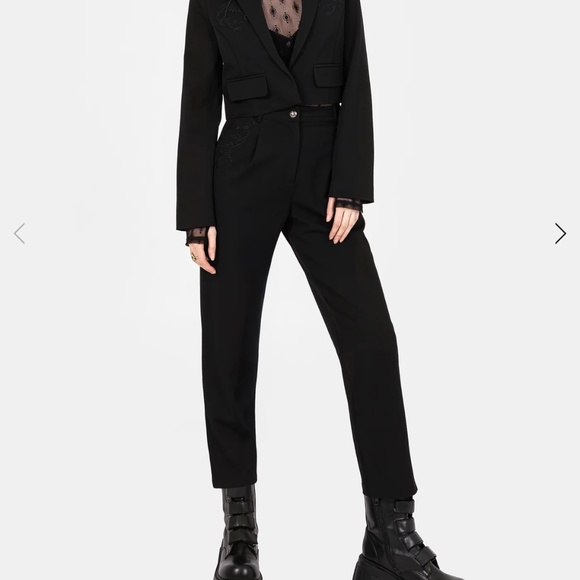 Disturbia Pants - Disturbia - Mona Embroidered Tapered Trousers